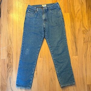 L.L. Bean Classic Flannel Lined 33x34 Blue Jeans